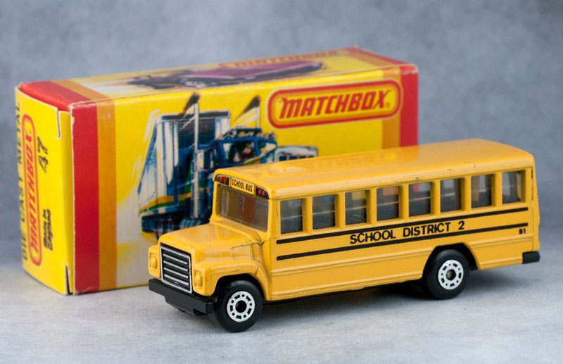 matchbox school bus 1985