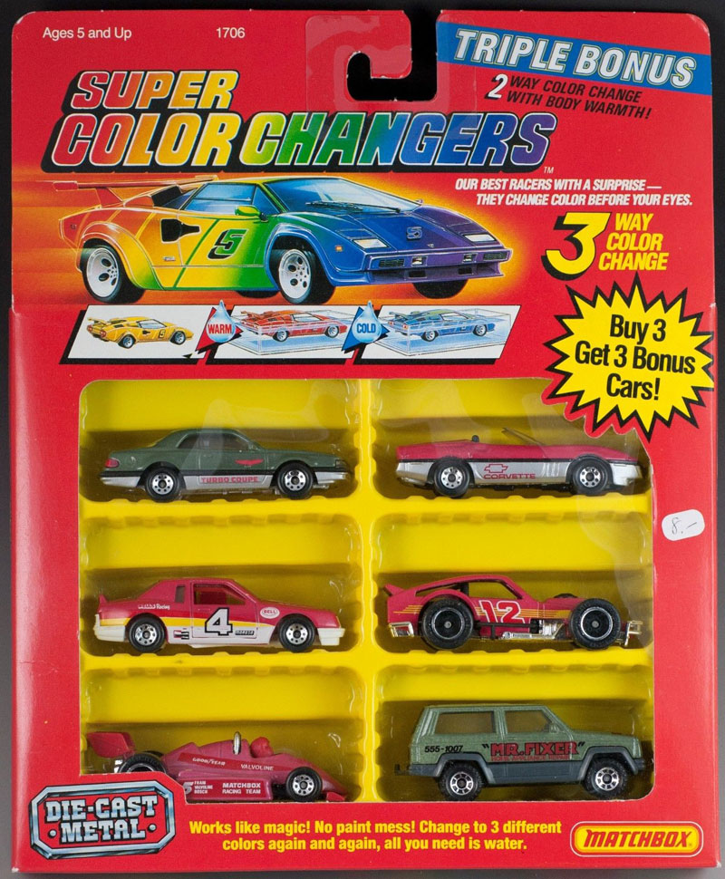 matchbox color change vehicles